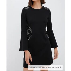 TUCKERNUCK Black Embellished Farrow Dress